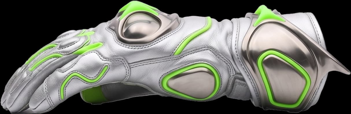 Neon Silver Gloves